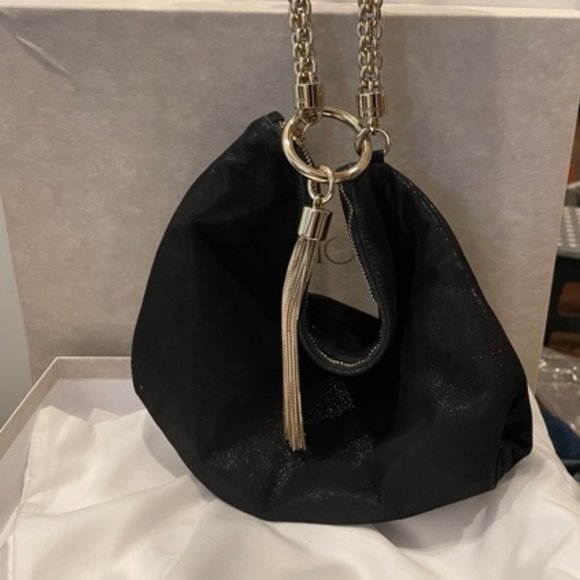 Jimmy Choo Sparkle Suede Callie Bag - Picture 2 of 9